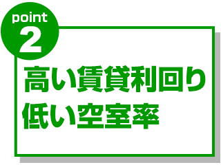 高い賃貸利回り 低い空室率